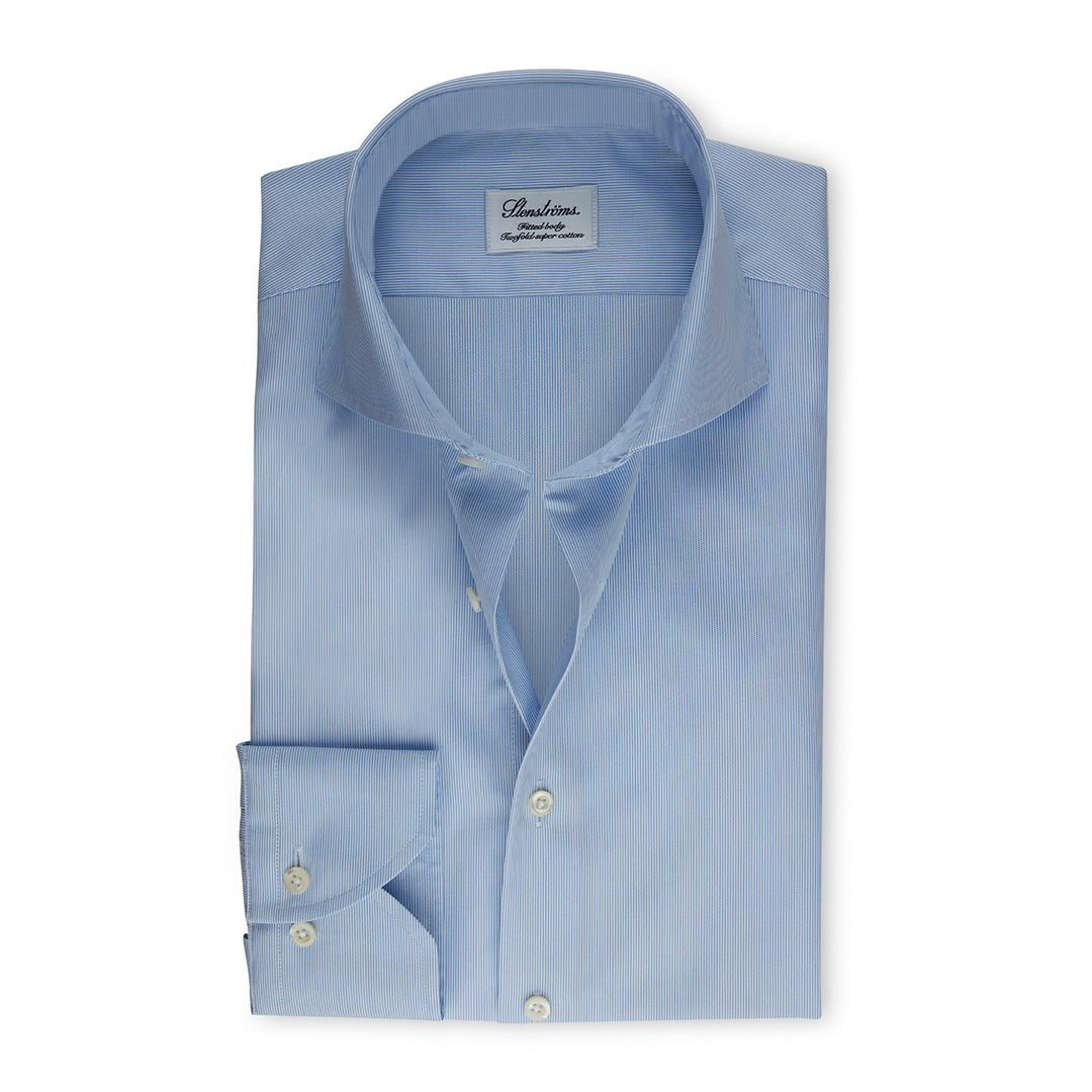 Stenströms Superior Blue Stripe Shirt