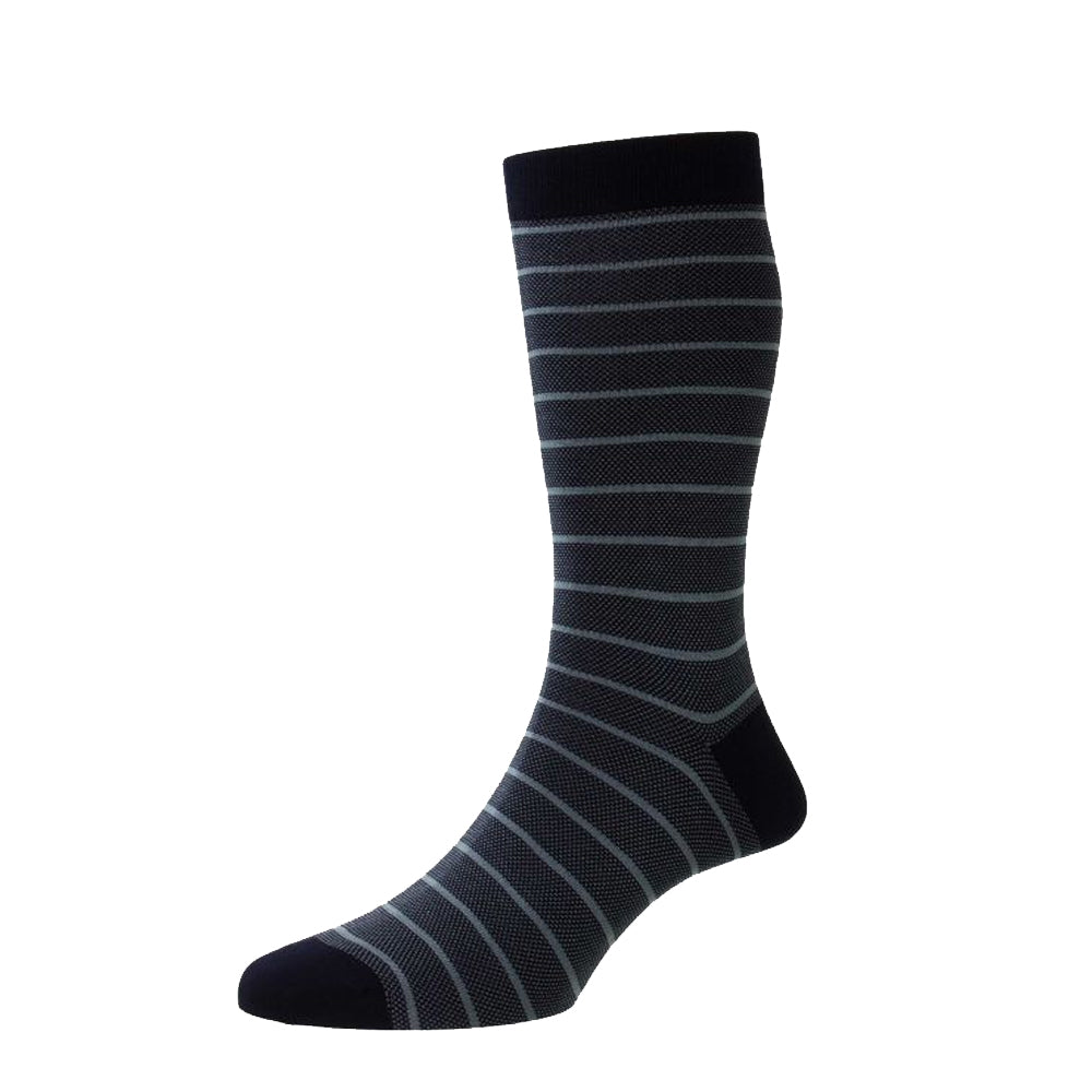 Pantherella Barrington Jacquard Stripe Sock 535622
